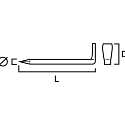 BANDHAKE FYRKANT FZV 2,8X75MM 250ST