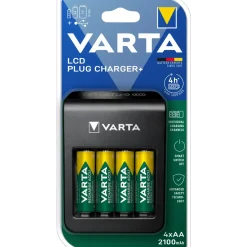 BATTERILADDARE LCD PLUG+ 57687 +4X56706