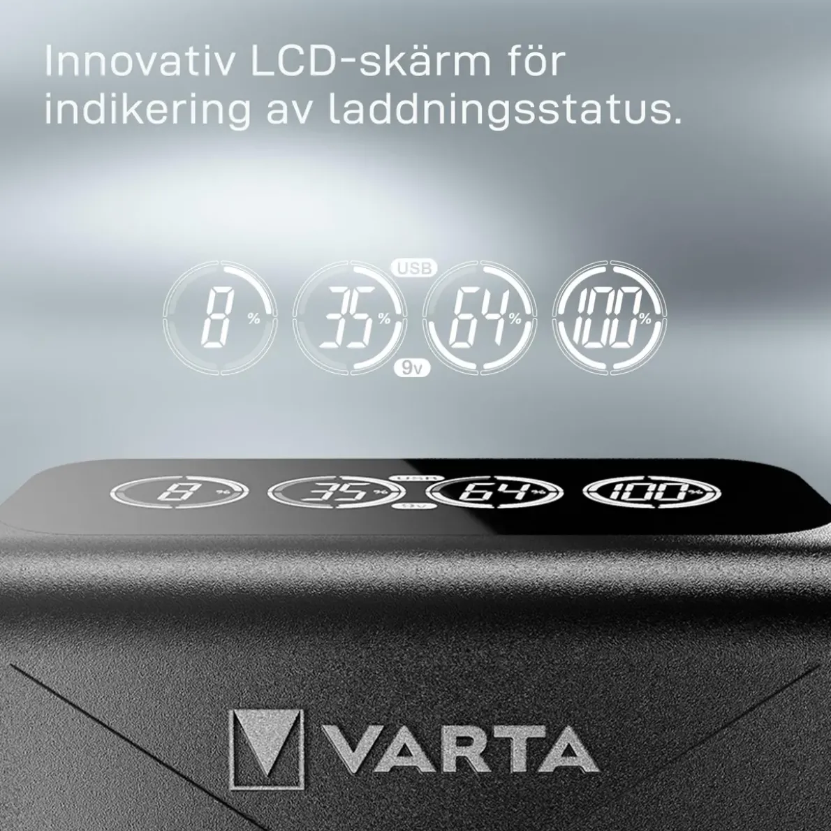 BATTERILADDARE LCD PLUG+ 57687 +4X56706