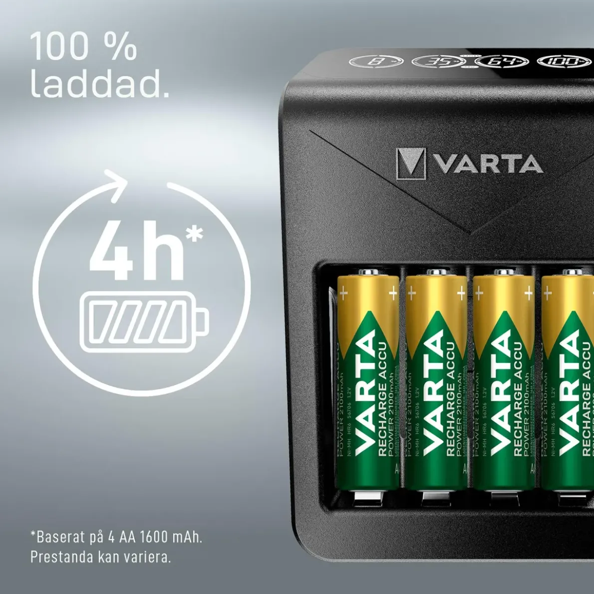 BATTERILADDARE LCD PLUG+ 57687 +4X56706