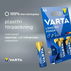 BATTERI LONGLIFE POWER AA 4ST