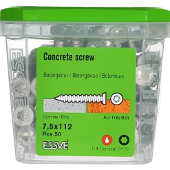 BETONGSKRUV ECS-C FÖRSÄNKT HUVUD CORRSEAL 7,5(6)X112 50ST