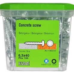 BETONGSKRUV ECS-PS KULLRIGT HUVUD TX30 FZB 6,3(5)X40 100ST