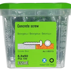 BETONGSKRUV ECS-PS KULLRIGT HUVUD TX30 FZB 6,3(5)X50 100ST