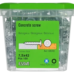 BETONGSKRUV ECS-W WAFER HUVUD FZB 7,5(6)X42 100ST