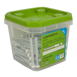 BETONGSKRUV FÖR VITA LISTER/SO ECS-CY VIT FZB 5,0(4)X50 100ST