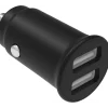BILLADDARE 2XUSB 4,8A SVART 12-24V