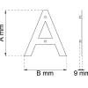 BOKSTAV HOME A SVART 142MM