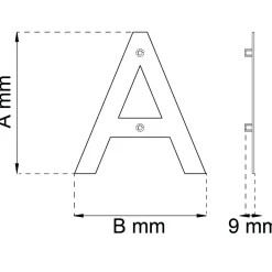 BOKSTAV HOME A SVART 142MM