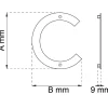 BOKSTAV HOME C RF 146MM