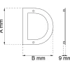 BOKSTAV HOME D SVART 142MM