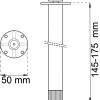 BORDSBEN 811 KROM D28X145-175MM