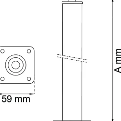 BORDSBEN 511 M NICKEL 30X900MM