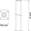 BORDSBEN 611 SVART 25X25X100MM