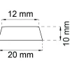 BUFFERT GRÅ SB 20X10MM