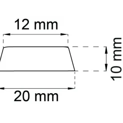 BUFFERT VIT D20X10MM 5ST