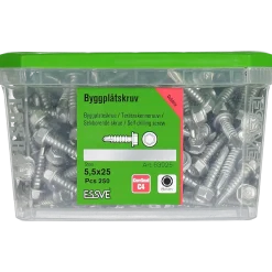 BYGGPLÅTSKRUV CORRSEAL BORRSP SEXKANTSHUVUD 5,5X25 250ST