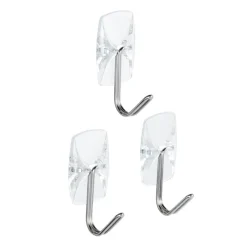 Command™ liten transparent ståltrådskrok med transparenta strips 17067CLR