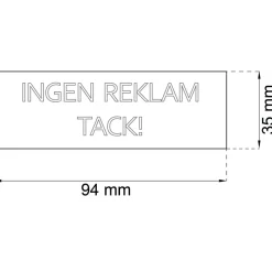 DEKAL 796 INGEN REKLAM TACK SVART SB