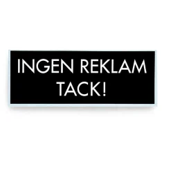 DEKAL 796 INGEN REKLAM TACK SVART SB