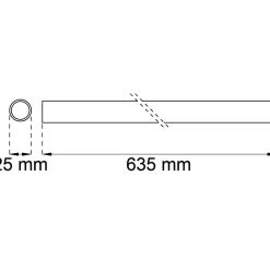 DP-RÖR 2200 KROM D25X900MM