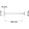 DÖRRBROMS 1630 GRÅ 450MM