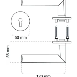 DÖRRHANDTAG IFIX NAPOLI SVART MED NYCKELSKYLT SB