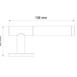 DÖRRHANDTAG PARIS RF MED NYCKELSKYLT