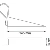 DÖRRKIL EK/BRUN LÄDER 145MM