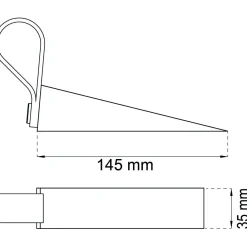 DÖRRKIL EK/BRUN LÄDER 145MM