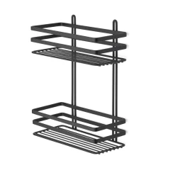 DUSCHKORG LUNARIA 2-PLAN SVART 320X250MM