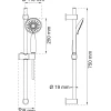 DUSCHSET DAHLIA 3-SPRAY KROM D110MM/SLANG 150-200CM