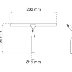 DUSCHSKRAPA OLERIA SVART 166X262MM