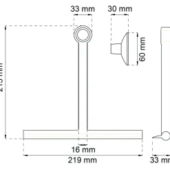 DUSCHSKRAPA ORTHILIA SVART 219X215MM