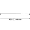 DUSCHSTÅNG SVART 75-220CM