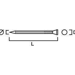 DYCKERT FZV RÄFFLAD KONISKT HUVUD PKT 1,7X40MM 1000ST