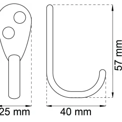 ENKELKROK SMIDE 57MM