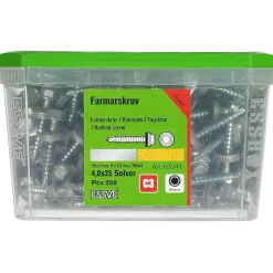 FARMARSKRUV BORRSPETS SEXKANTS M BRICKA SILVER 4,8X35 250