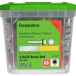 FARMARSKRUV BORRSPETS SEXKANTS HUVUD M BRICKA TRÖD 4,8X20 250