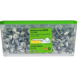 FARMARSKRUV DECOR BS VIT RAL 9010 TX25 FZB 4,8X20 250ST