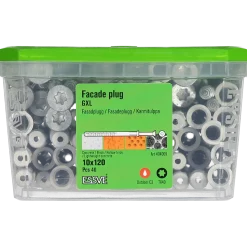 FASADPLUGG GXL SKRUV FÖRSÄNKT HUVUD TX40 FZV 10X120 40ST