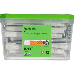 FASADPLUGG GXL SKRUV FÖRSÄNKT HUVUD TX40 FZV 10X100 50ST