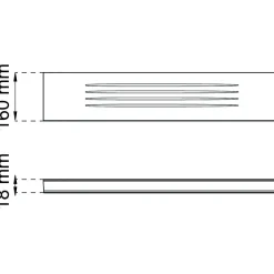 FÖNSTERBÄNK VENTILERAD VIT 1400X160X18MM