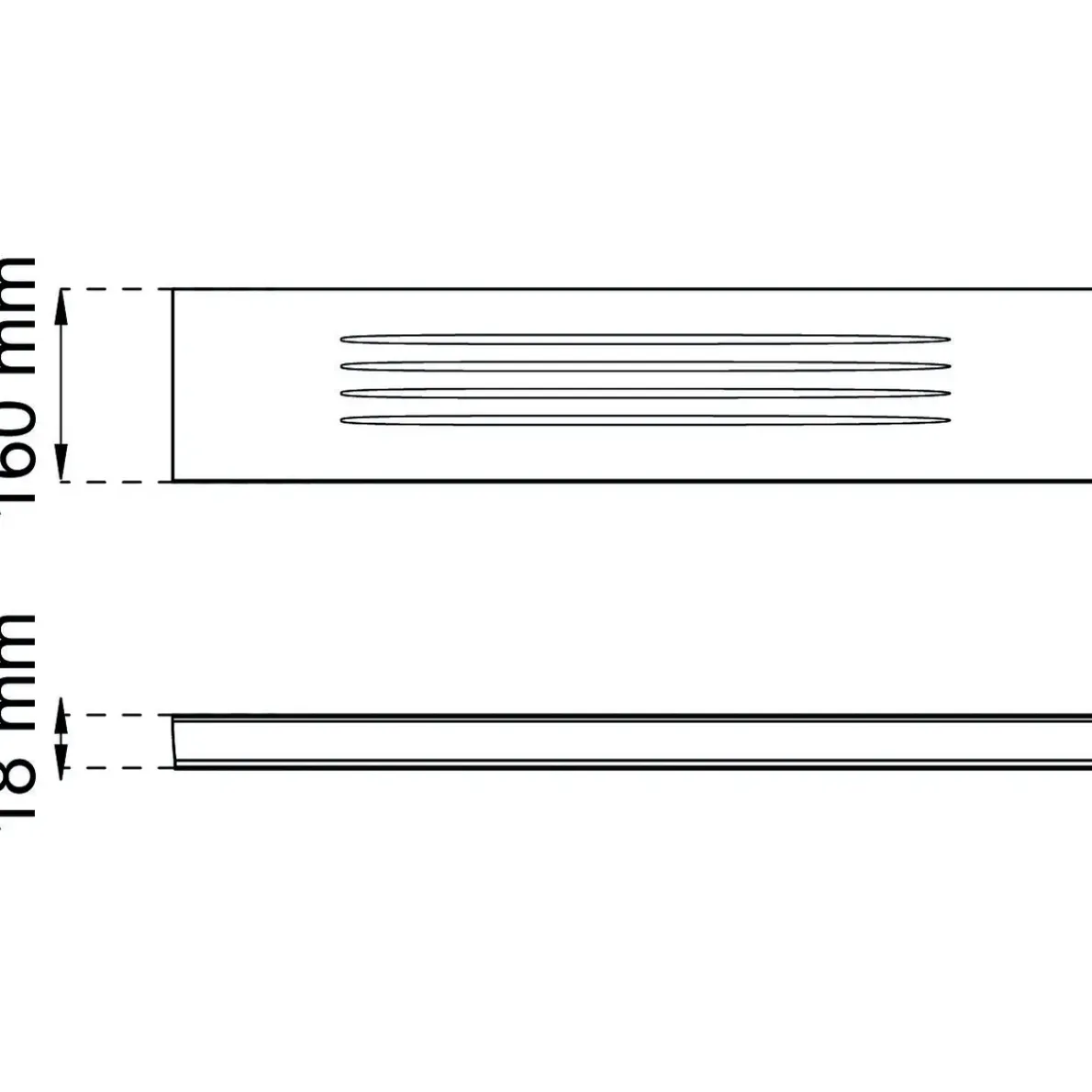 FÖNSTERBÄNK VENTILERAD VIT 1200X160X18MM