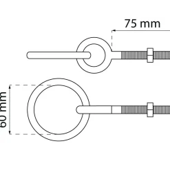 FÖRANKRINGSÖGLA 42A EFZ M10X75MM