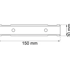 GARDINBESLAG 420-H1 VIT 150MM 2ST