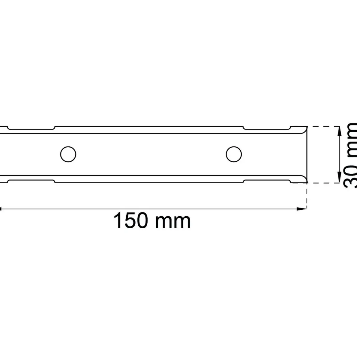 GARDINBESLAG 420-H1 VIT 150MM 2ST