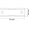 GARDINBESLAG 420-H2 VIT 75MM 2ST