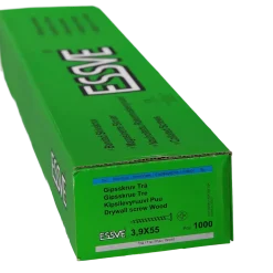 GIPSSKRUV BANDAD FÖR TRÄREGEL PH2 FZB 3,9X55 1000ST