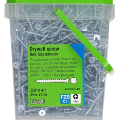 GIPSSKRUV FÖR TRÄREGEL PH2 FZB 3,9X41 1700ST